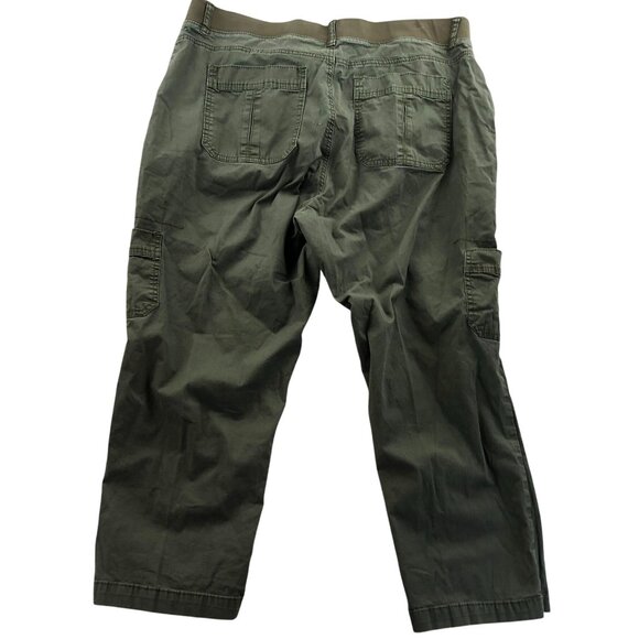 Lee Womens Cargo Pants Size 18W Green Relaxed Fit 1889 Outdoors Casual Classic - Picture 2 of 13
